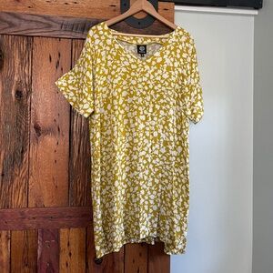 BOBEAU V-neck Short Sleeve Shift Dress/Long Tunic Size 1X Like New